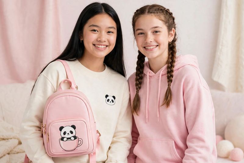 Cuppa Panda Backpack β Pink